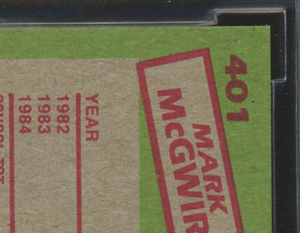 1985 Topps #401 Mark McGwire Rookie Card BGS BCCG 10 Mint+ Image 8