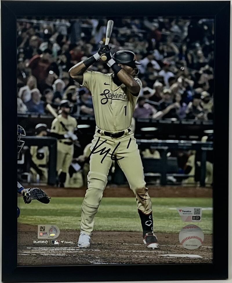 Kyle Lewis Diamondbacks Autograph Signed 9x11 Framed Poster Fanatics Authentic Image 1