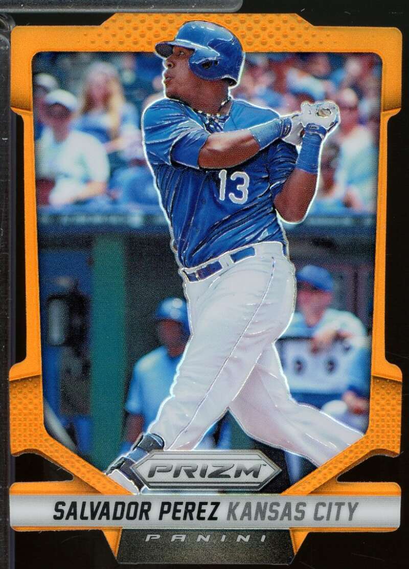 Salvador Perez Card 2014 Panini Prizm Prizms Orange Die Cut /60 #15  Image 1