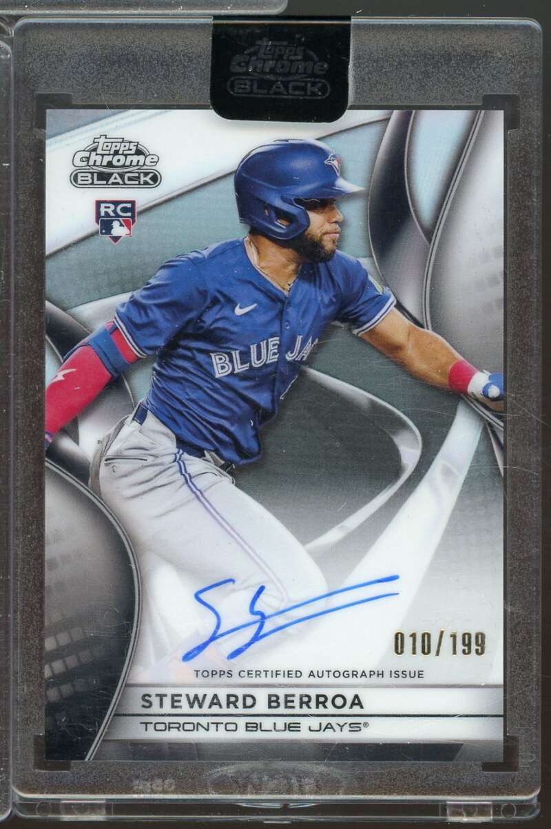 Steward Berroa Rookie 2025 Topps Chrome Black Autographs Refractor /199 #CBASB  Image 1