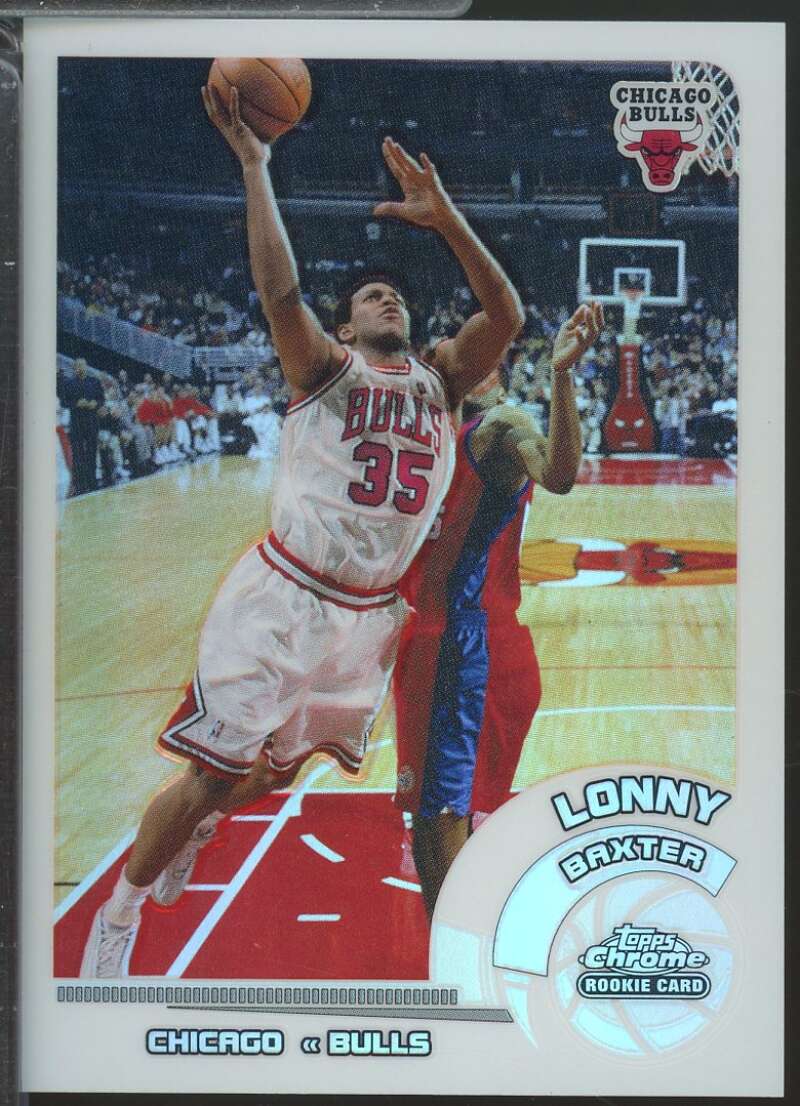 Lonny Baxter Card 2002-03 Topps Chrome Refractors White Border /249 #141  Image 1