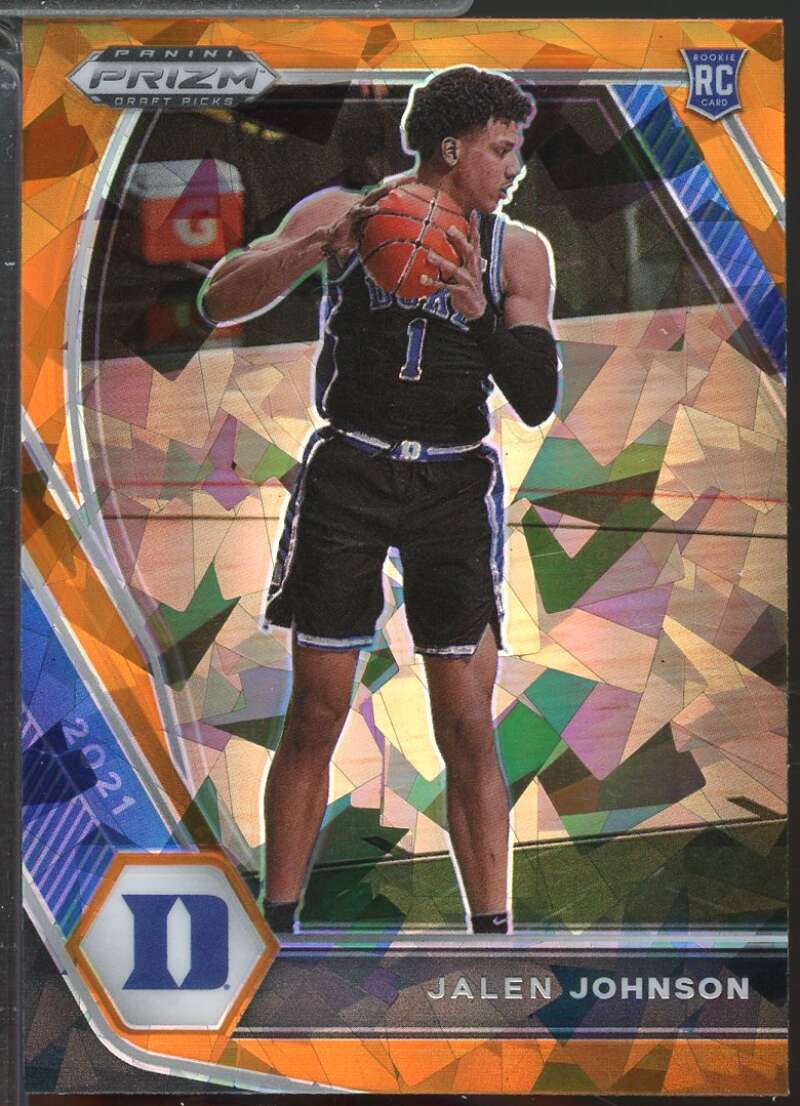 Jalen Johnson Rookie Card 2021-22 Panini Prizm Draft Picks Orange Ice #10  Image 1