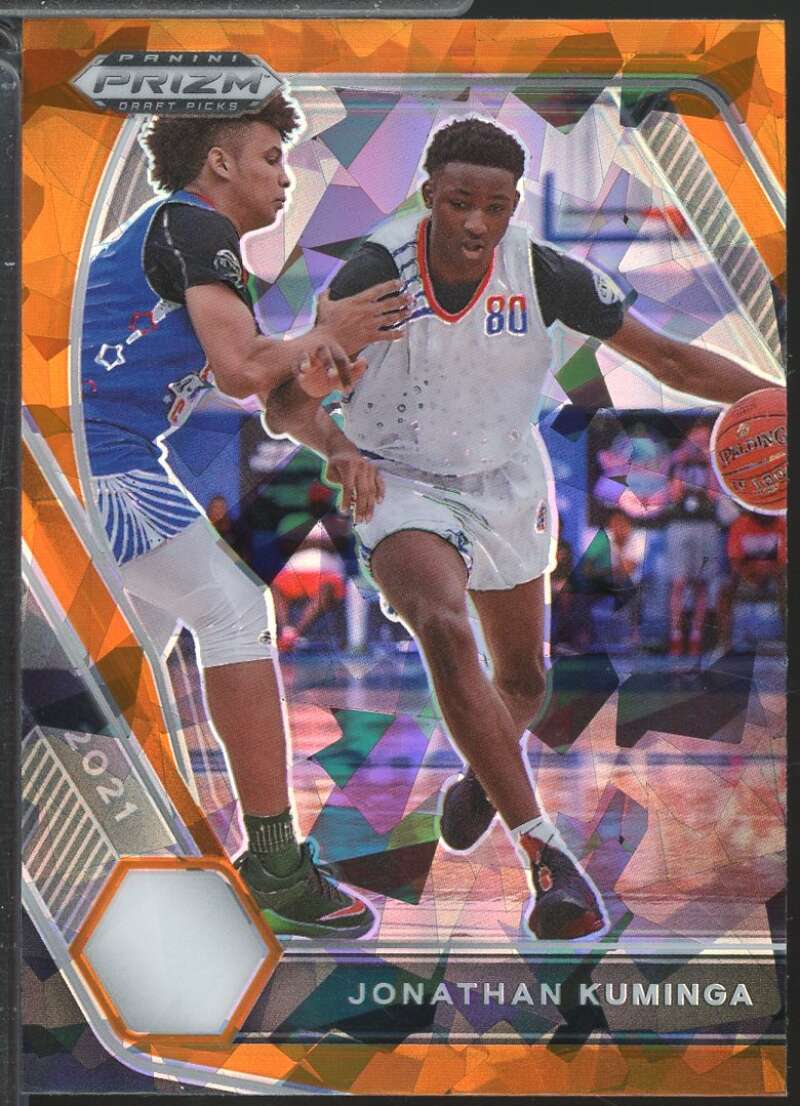 Jonathan Kuminga Rookie Card 2021-22 Panini Prizm Draft Picks Orange Ice #5  Image 1