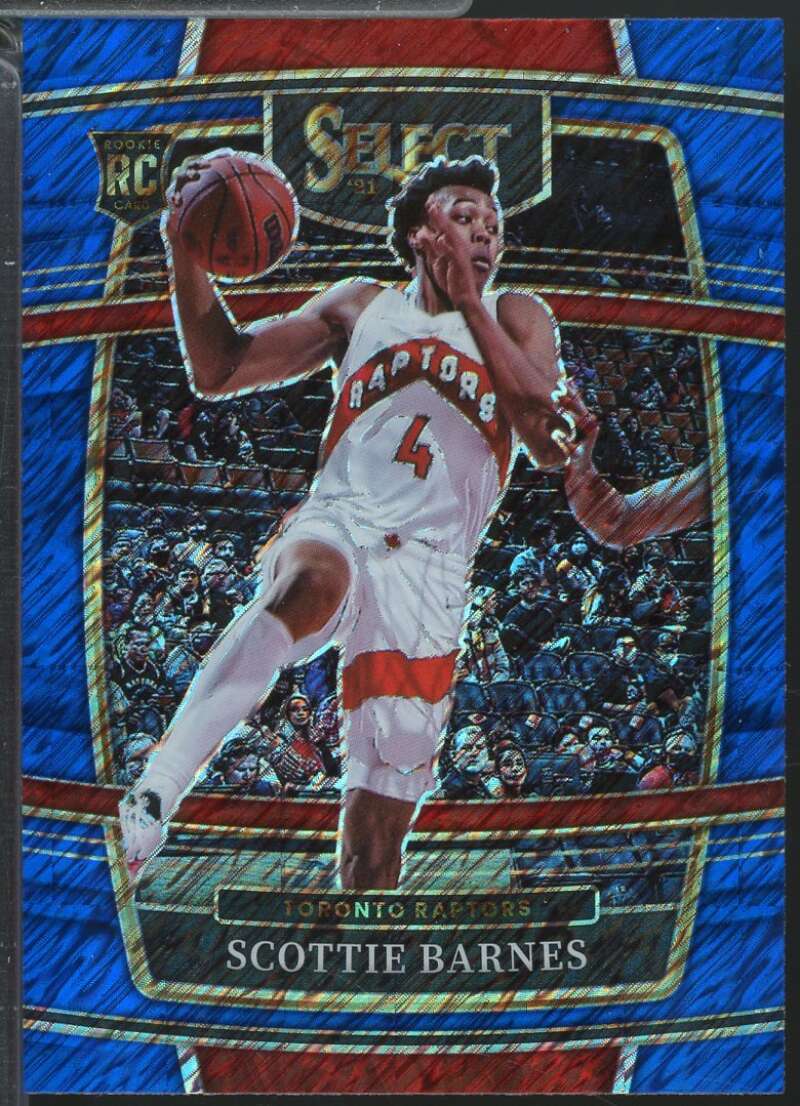 Scottie Barnes Rookie Card 2021-22 Select Prizms Blue Shimmer #74  Image 1