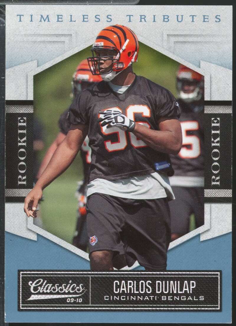 Carlos Dunlap Rookie Card 2010 Classics Timeless Tributes Platinum /25 #117  Image 1