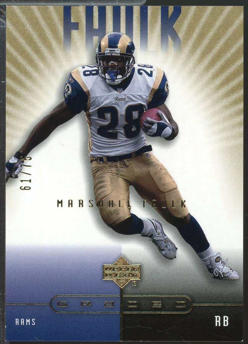 Marshall Faulk Card 2002 UD Upper Deck Graded Gold /75 #83  Image 1