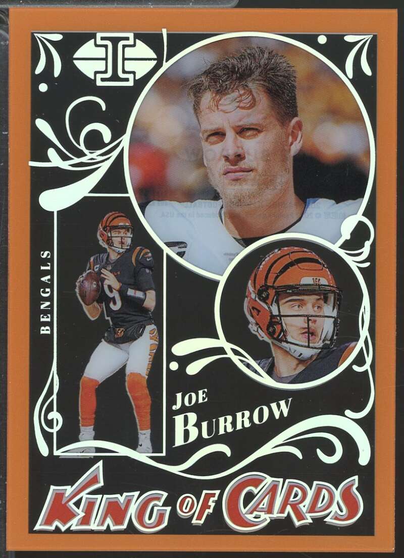Joe Burrow Card 2022 Panini Illusions King of Cards Orange #5  Image 1