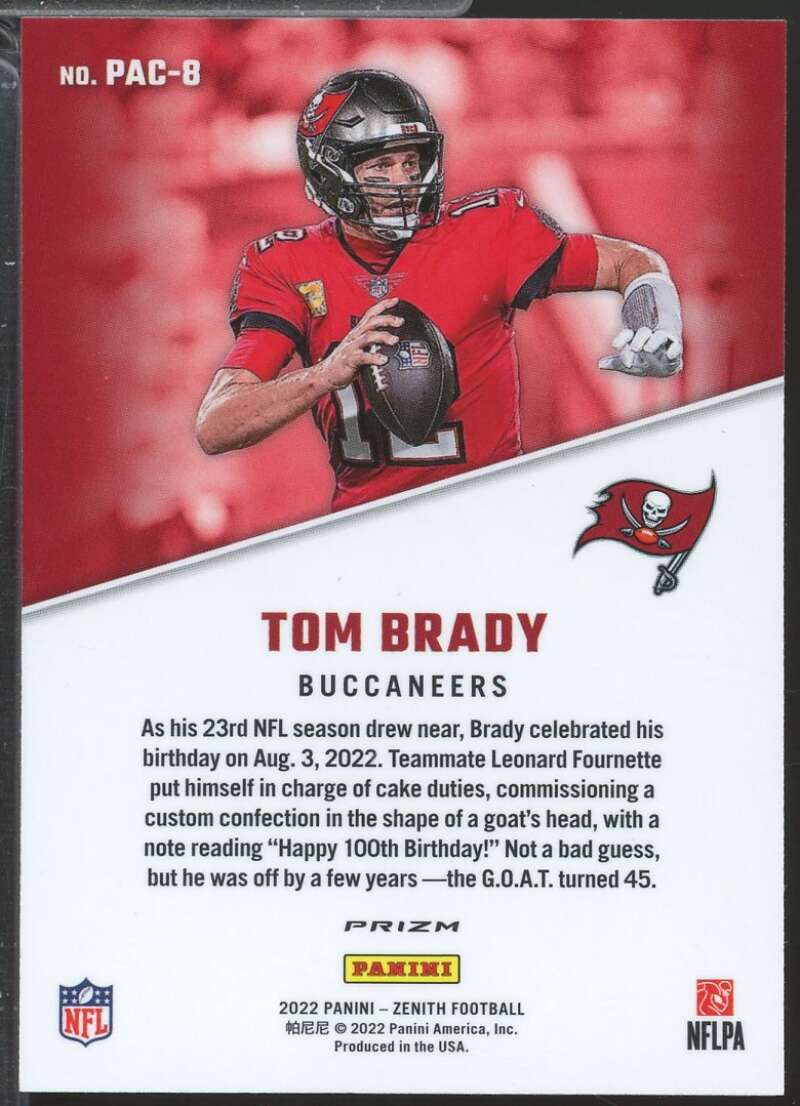 Tom Brady Card 2022 Zenith '92 Pacific #8  Image 2