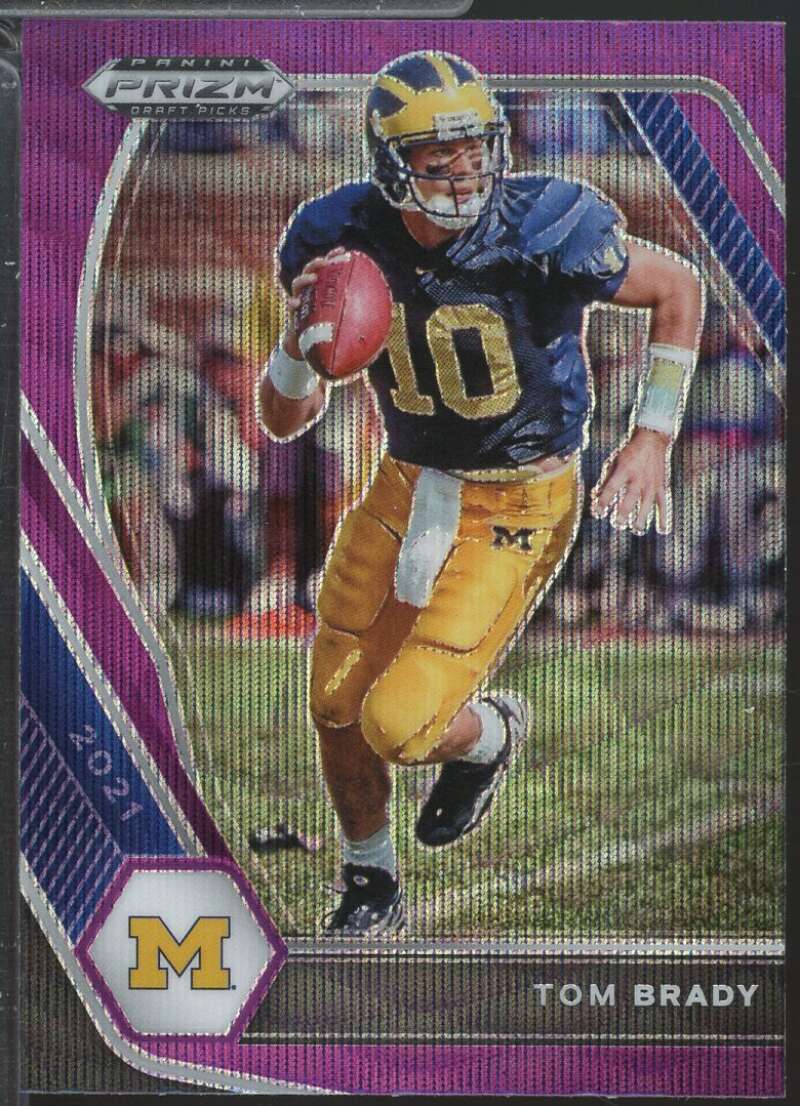 Tom Brady Card 2021 Panini Prizm Draft Picks Purple Wave #6  Image 1