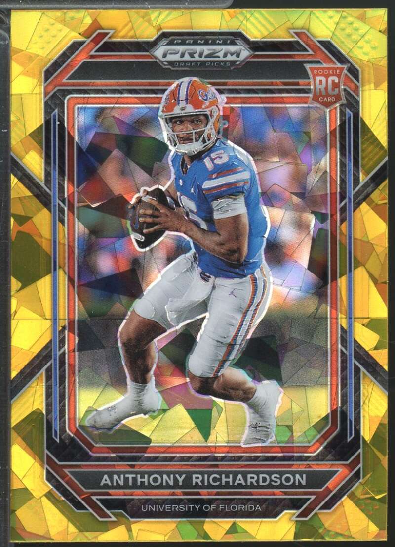 Anthony Richardson Rookie Card 2023 Panini Prizm Draft Picks Gold Ice #104  Image 1