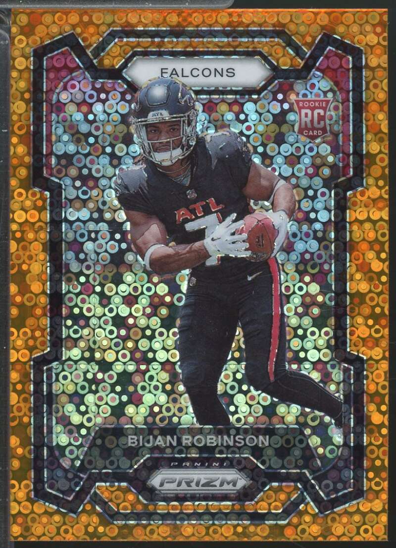 Bijan Robinson Rookie Card 2023 Panini Prizm Orange Disco #305  Image 1