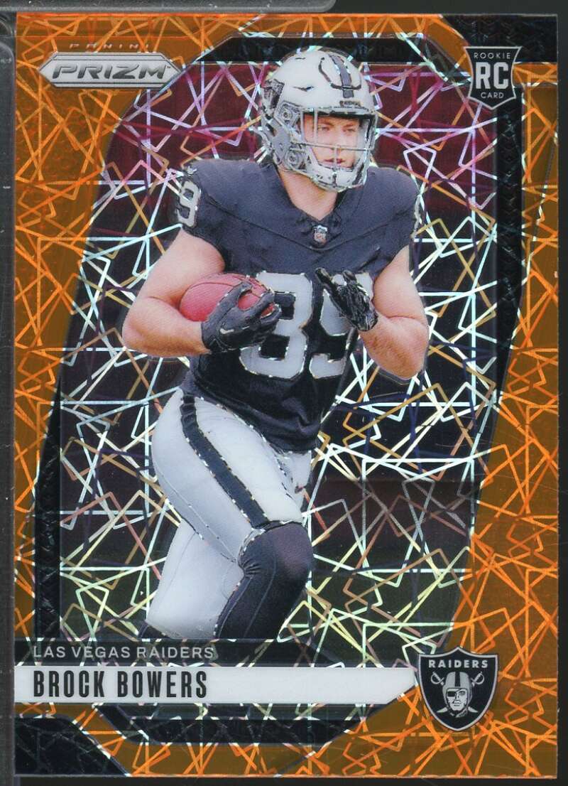 Brock Bowers Rookie Card 2024 Panini Prizm Orange Lazer #315  Image 1