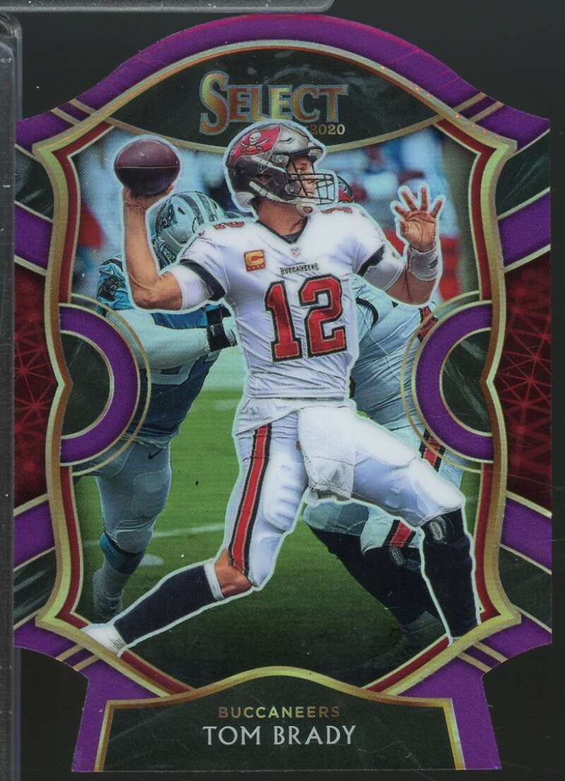 Tom Brady Card 2020 Select Prizm Purple Die Cut #1  Image 1