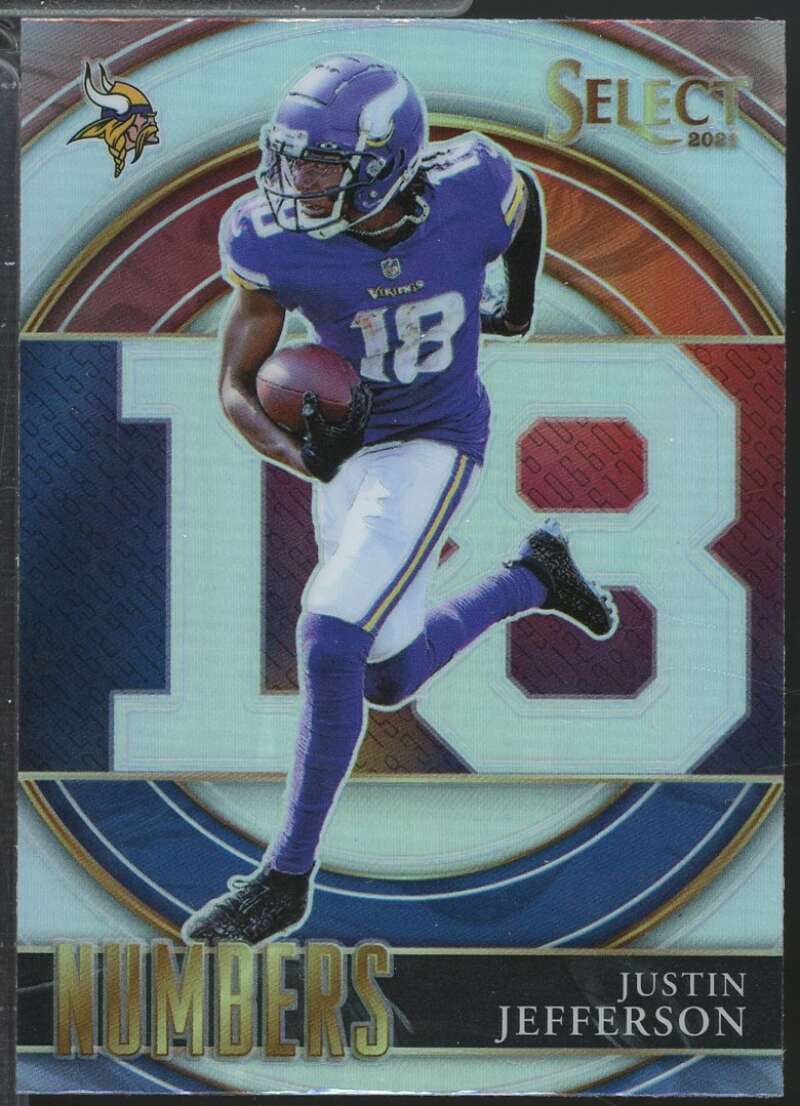 Justin Jefferson Card 2021 Select Select Numbers Silver #24  Image 1