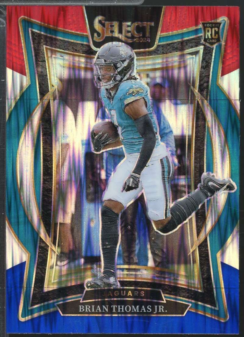 Brian Thomas Jr. Rookie Card 2024 Select Prizm Red and Blue Shock #91  Image 1