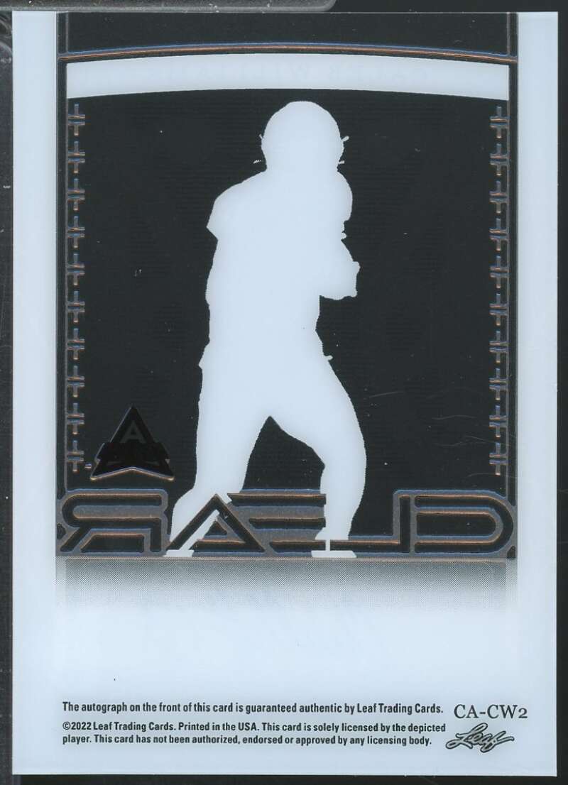 Caleb Williams Card 2022 Leaf Trinity Clear Autograph /40 #CACW2  Image 2