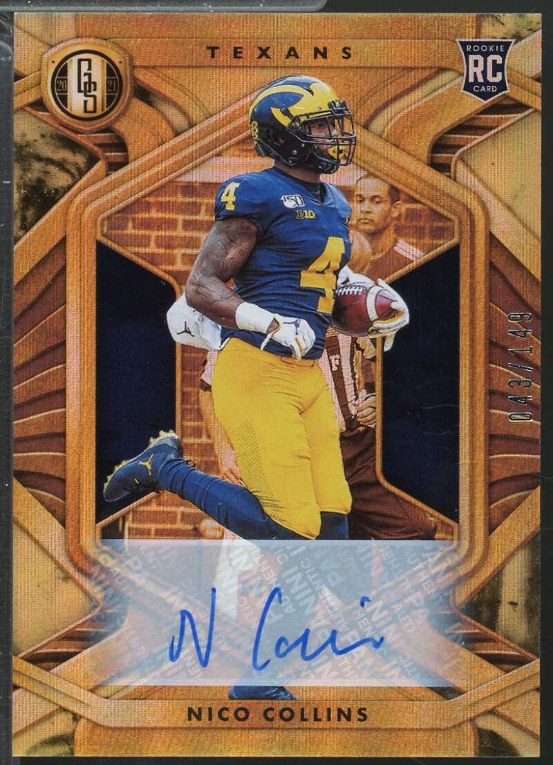Nico Collins Rookie Card 2021 Panini Gold Standard Autographs /149 #130  Image 1