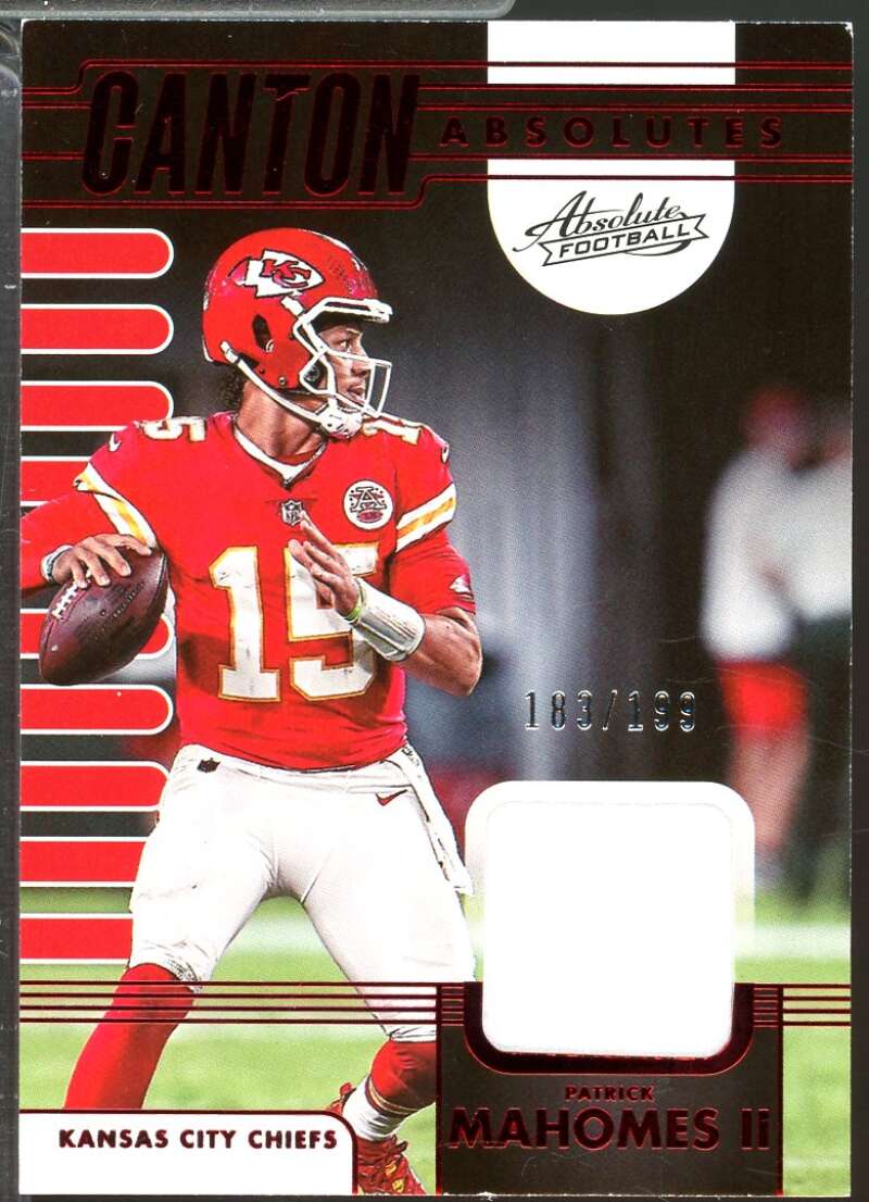 Patrick Mahomes II Card 2023 Absolute Canton Jerseys /199 #3  Image 1