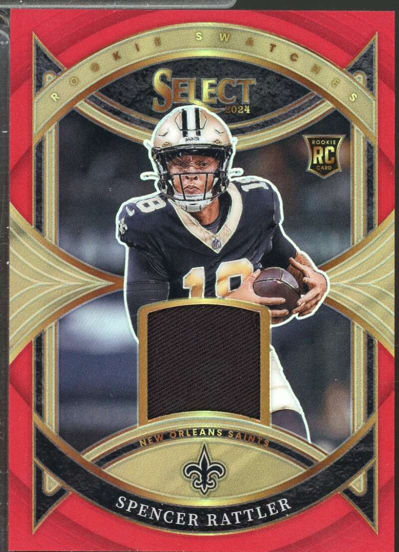 Spencer Rattler Rookie Card 2024 Select Jersey Swatches Prizm Red #16  Image 1