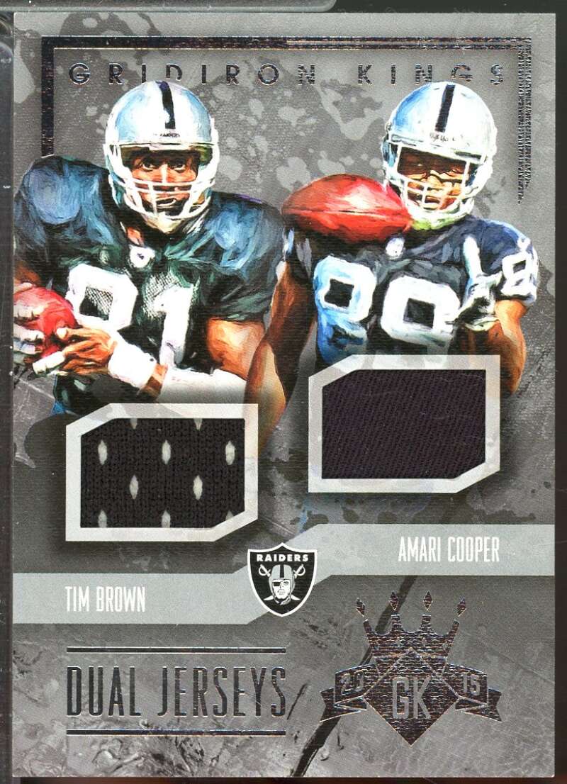 Tim Brown Amari Cooper Rookie 2015 Gridiron Kings Dual Jerseys /249 #DJTBAC  Image 1