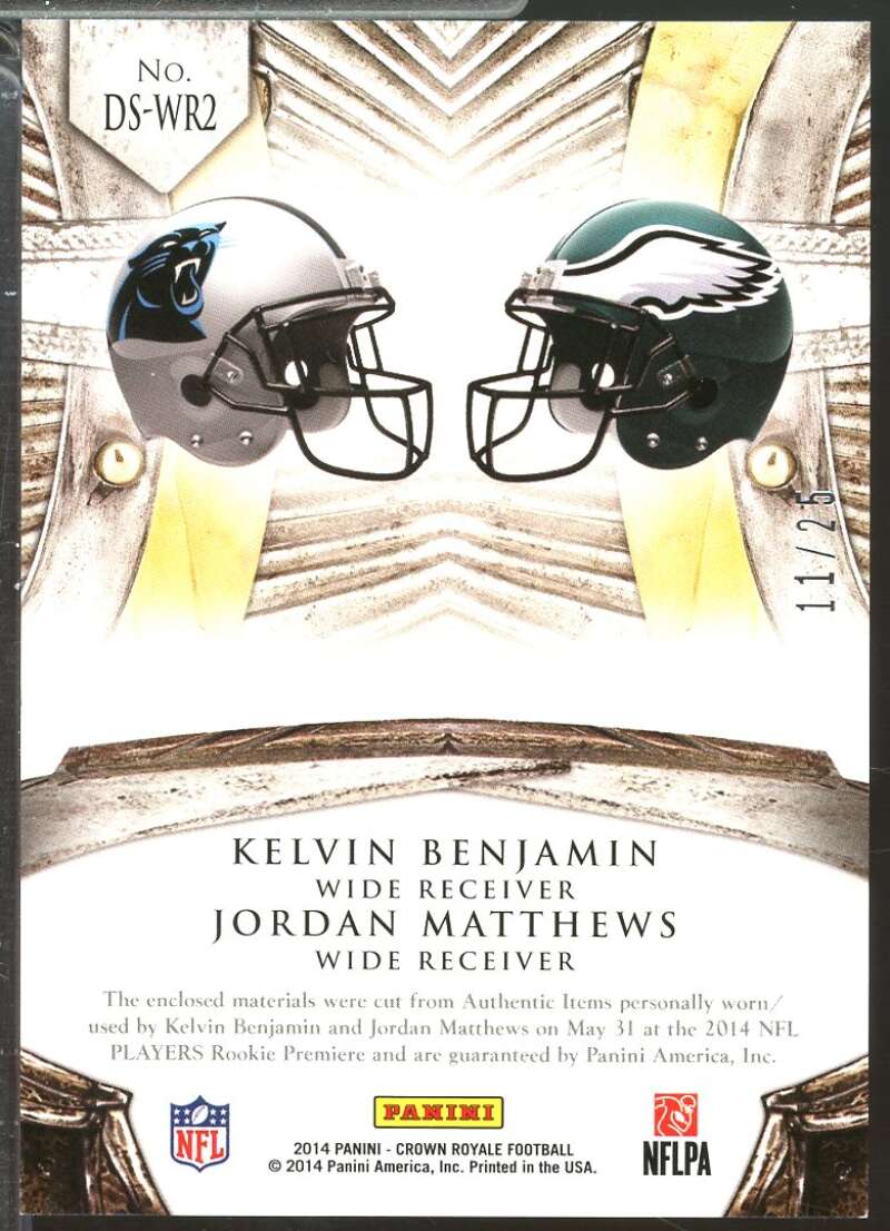 Matthews Kelvin Benjamin Rookie 2014 Crown Royale Silhouettes Jersey Prime #WR2  Image 2