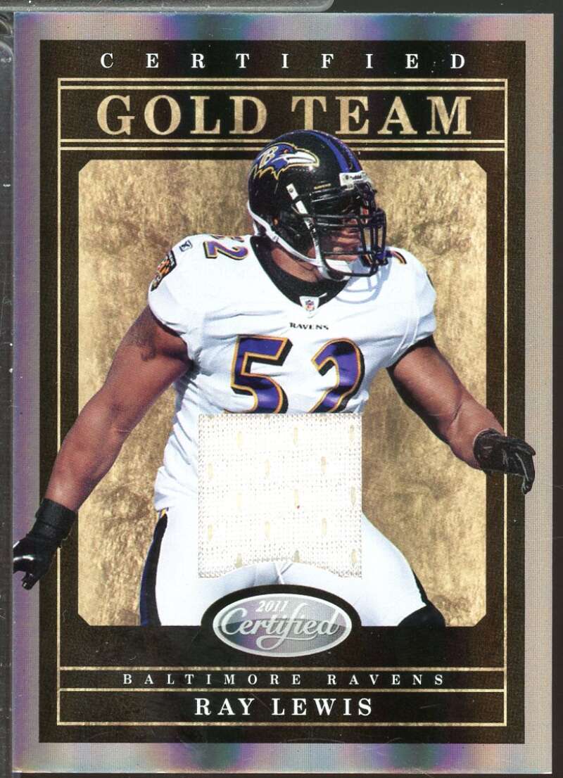 Ray Lewis Card 2011 Certified Gold Team Jersey Materials /250 #6  Image 1
