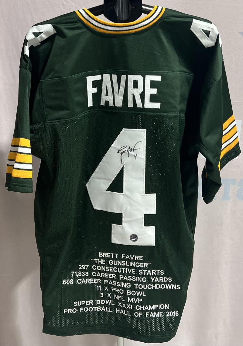 Authentic Brett Favre Autograph Signed Packers Jersey  Image 1