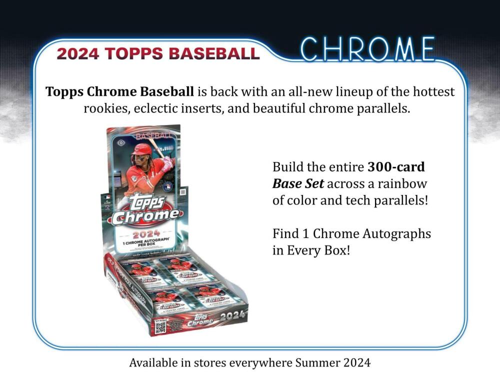 2024 Topps Chrome Baseball Hobby Box Image 3
