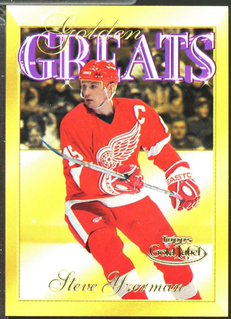Steve Yzerman Card 2000-01 Topps Gold Label Golden Greats #GG5  Image 1