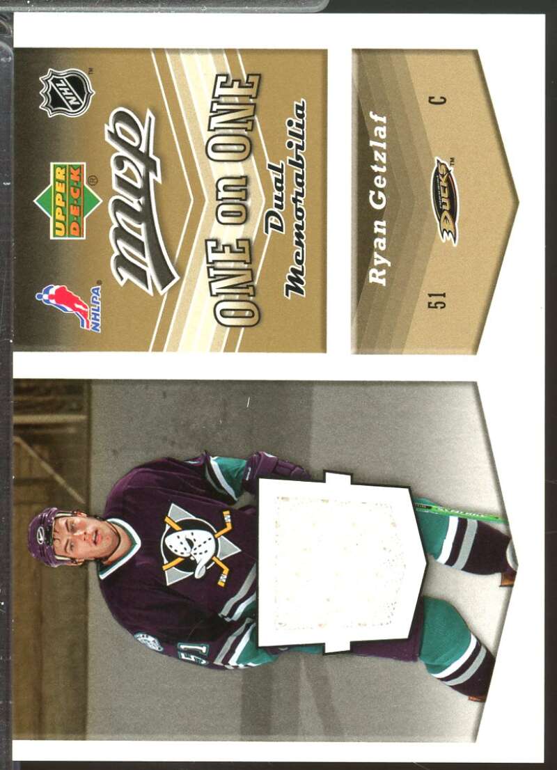 Ryan Getzlaf Mike Cammalleri 2006-07 Upper Deck MVP One On One Jerseys #OJGC  Image 1