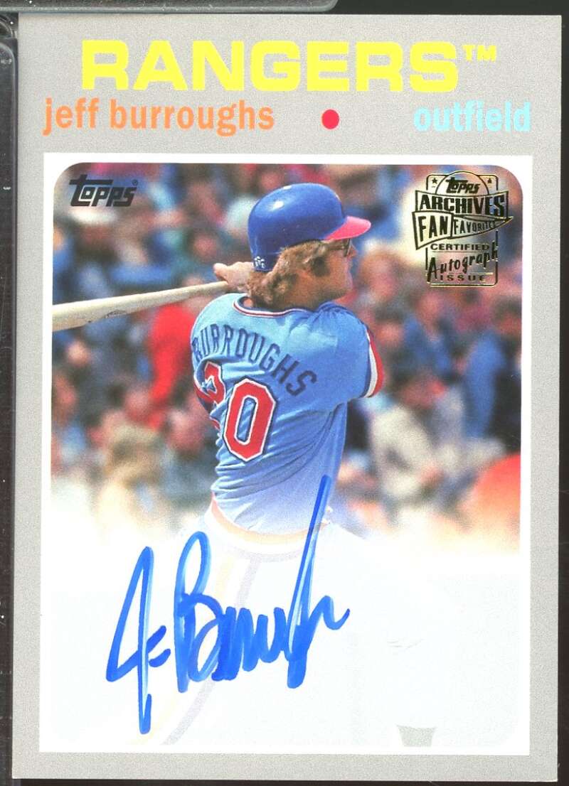 Jeff Burroughs Card 2016 Topps Archives Fan Favorites Autographs #FFAJB  Image 1