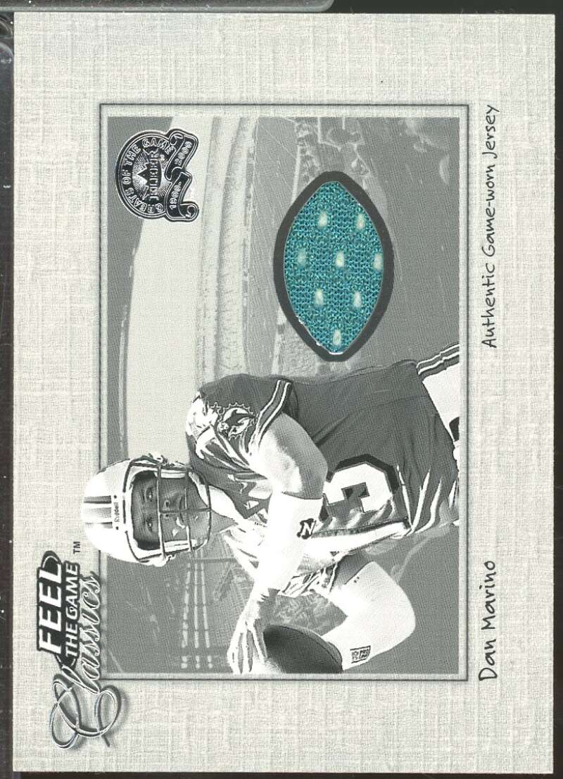 Dan Marino Card 2000 Fleer Greats of the Game Feel The Game Classics Teal #13  Image 1