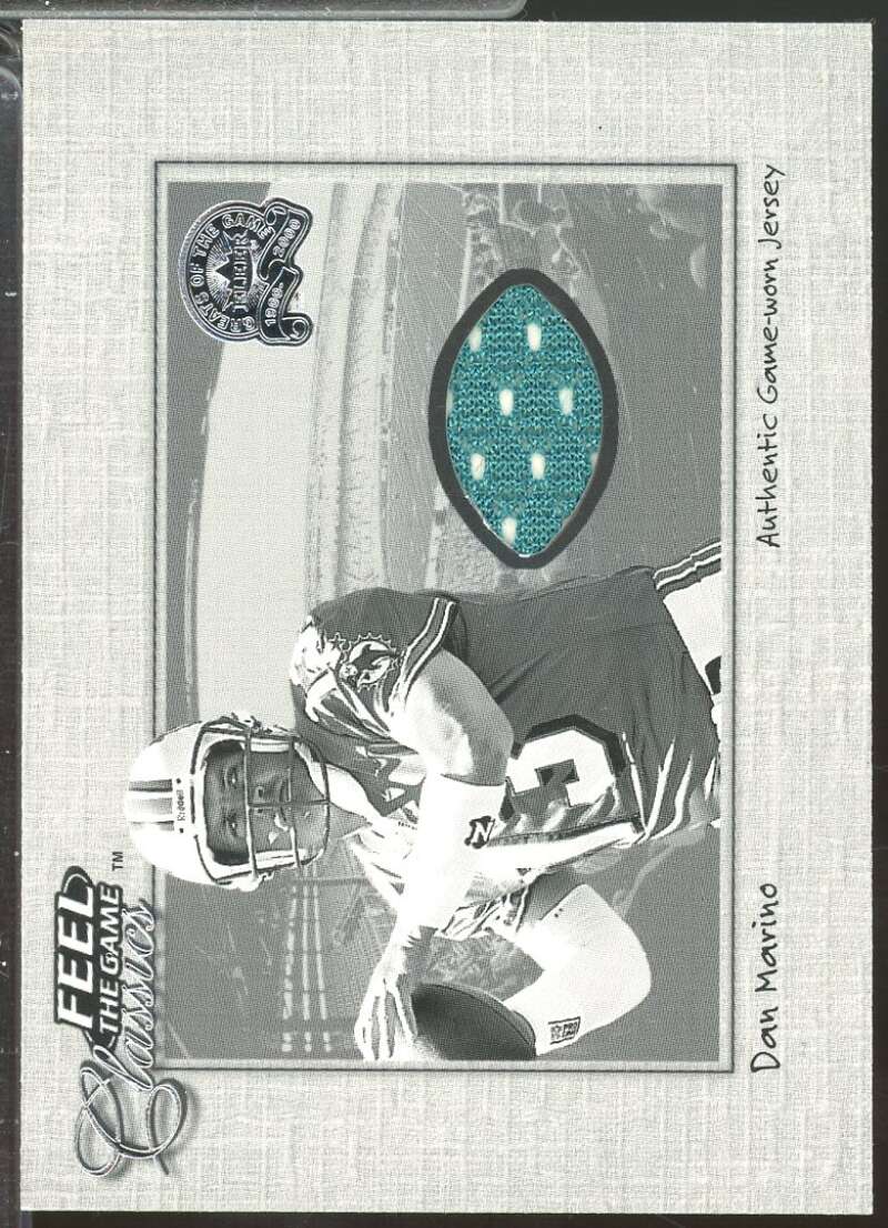 Dan Marino Card 2000 Fleer Greats of the Game Feel The Game Classics Teal #13  Image 1