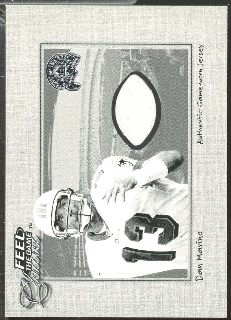 Dan Marino Card 2000 Fleer Greats of the Game Feel The Game Classics White #12  Image 1