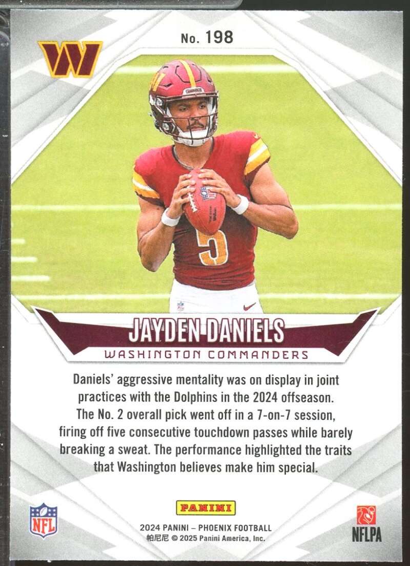 Jayden Daniels Rookie Card 2024 Panini Phoenix #198  Image 2