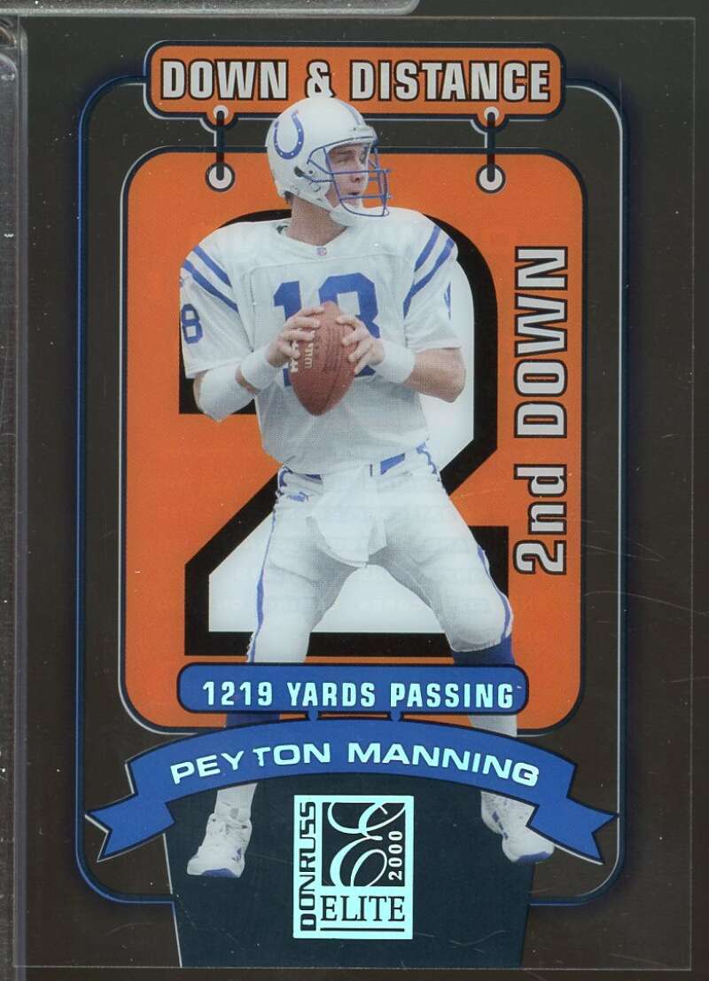 Peyton Manning Card 2000 Donruss Elite Down and Distance /1219 #4D2  Image 1