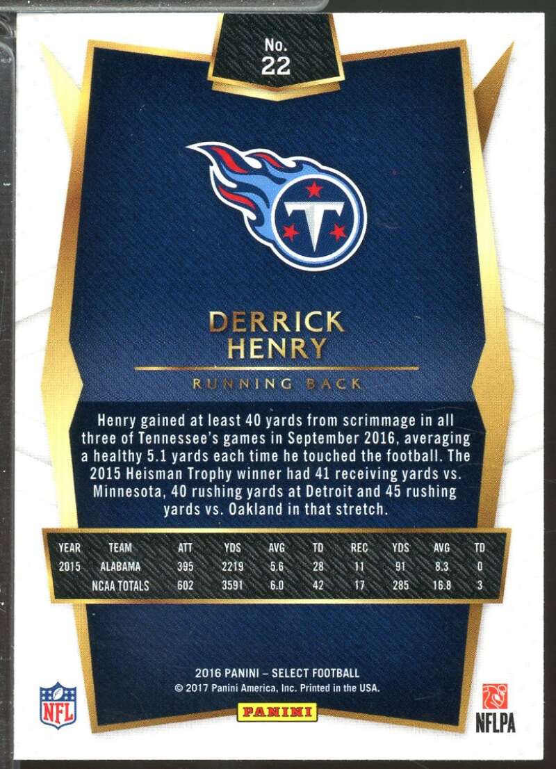 Derrick Henry Rookie Card 2016 Select #22  Image 2
