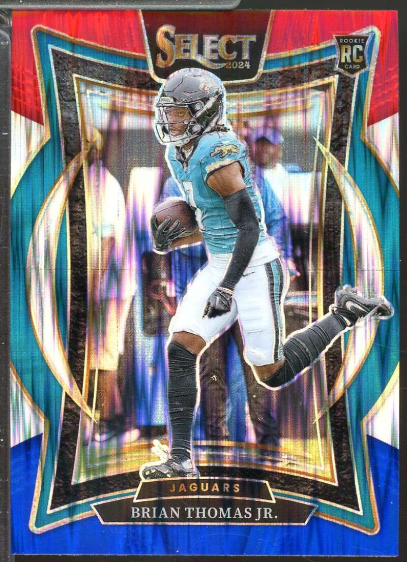 Brian Thomas Jr. Rookie Card 2024 Select Prizm Red and Blue Shock #91  Image 1