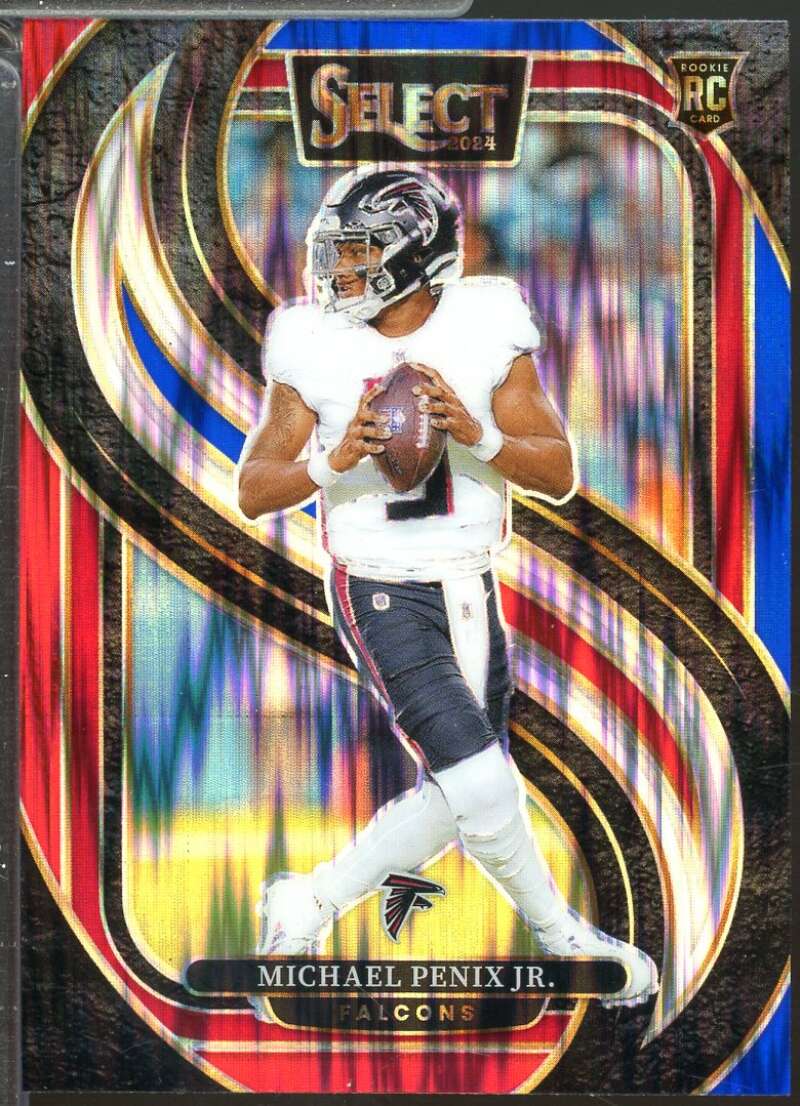 Michael Penix Jr. Rookie Card 2024 Select Prizm Red and Blue Shock #110  Image 1