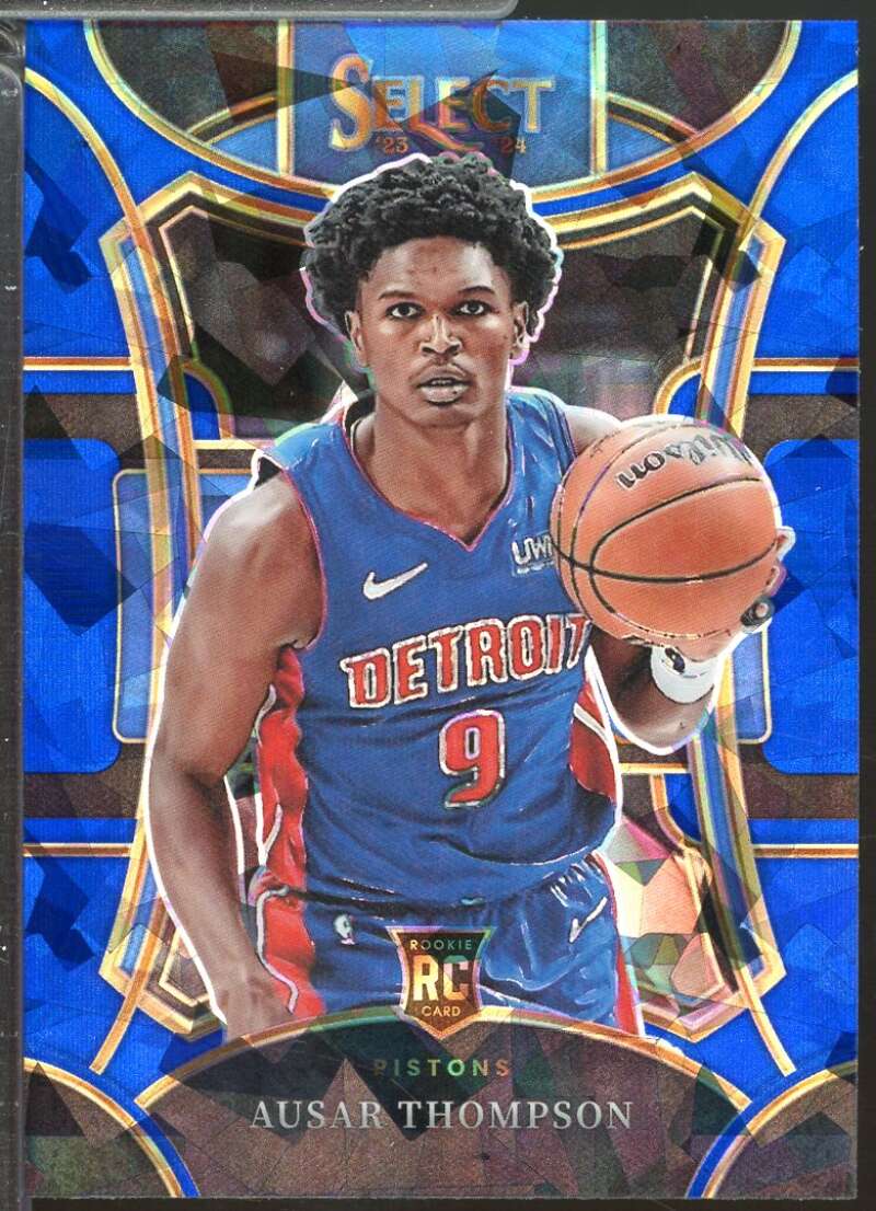 Ausar Thompson Rookie Card 2023-24 Select Prizms Blue Cracked Ice #316  Image 1