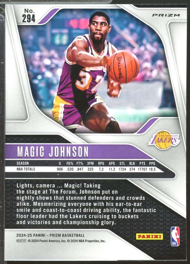 Magic Johnson Card 2024-25 Panini Prizm Green #294  Image 2