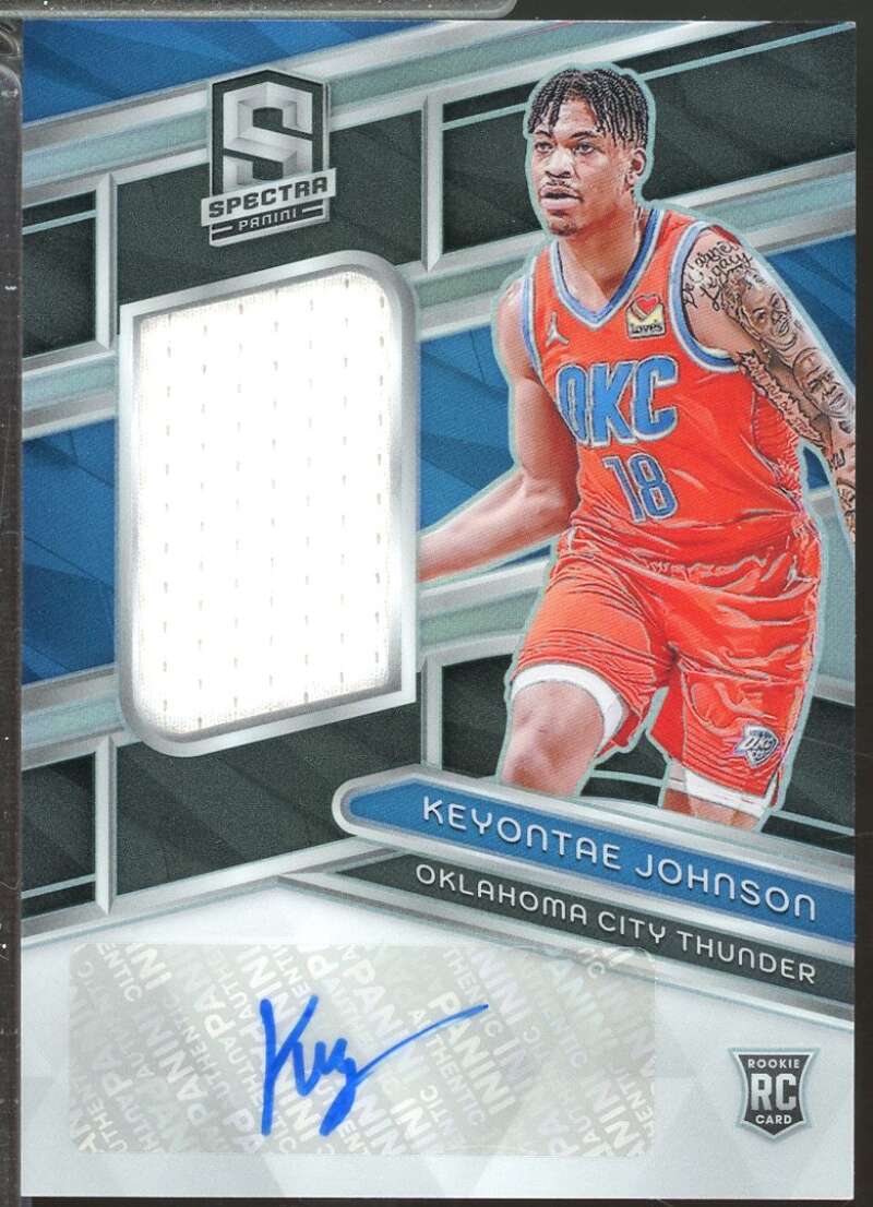 Keyontae Johnson Rookie Card 2023-24 Panini Spectra Jersey Autograph /199 #231  Image 1