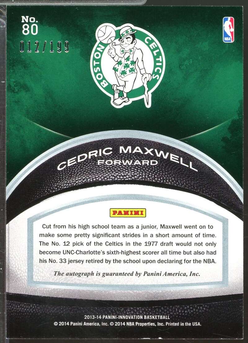 Cedric Maxwell Card 2013-14 Innovation Foundations Ink Autograph /199 #80  Image 2
