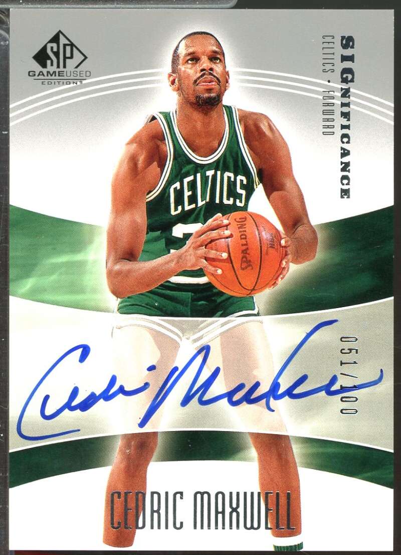 Cedric Maxwell Card 2004-05 SP Game Used SIGnificance Autograph /100 #CE  Image 1