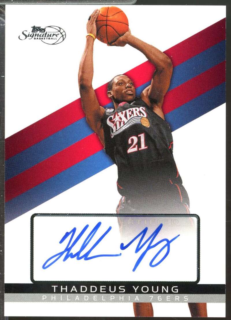 Thaddeus Young Card 2008-09 Topps Signature Autographs /5775 #TSATY  Image 1
