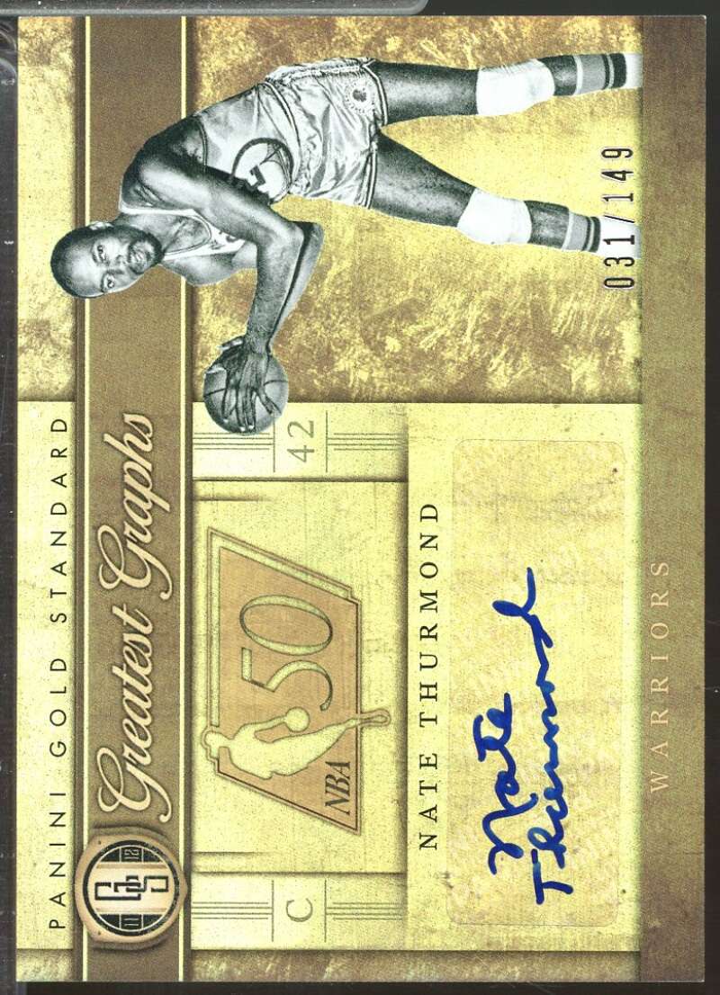 Nate Thurmond Card 2011-12 Panini Gold Standard Greatest Autographs /149 #31  Image 1