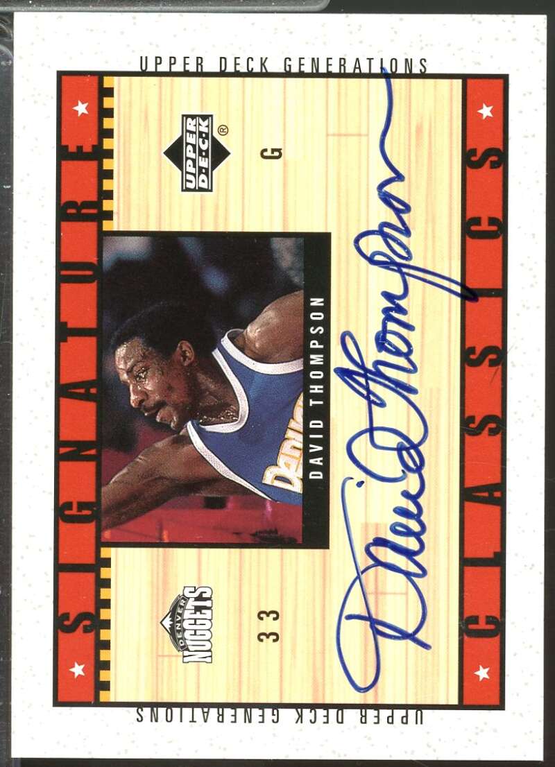 David Thompson 2002-03 Upper Deck Generations Signature Classic Autograph #DTS  Image 1