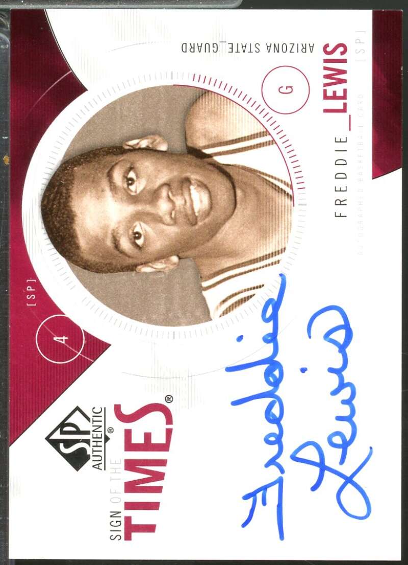 Freddie Lewis Card 2010-11 SP Authentic Sign of the Times Autograph #SFL  Image 1