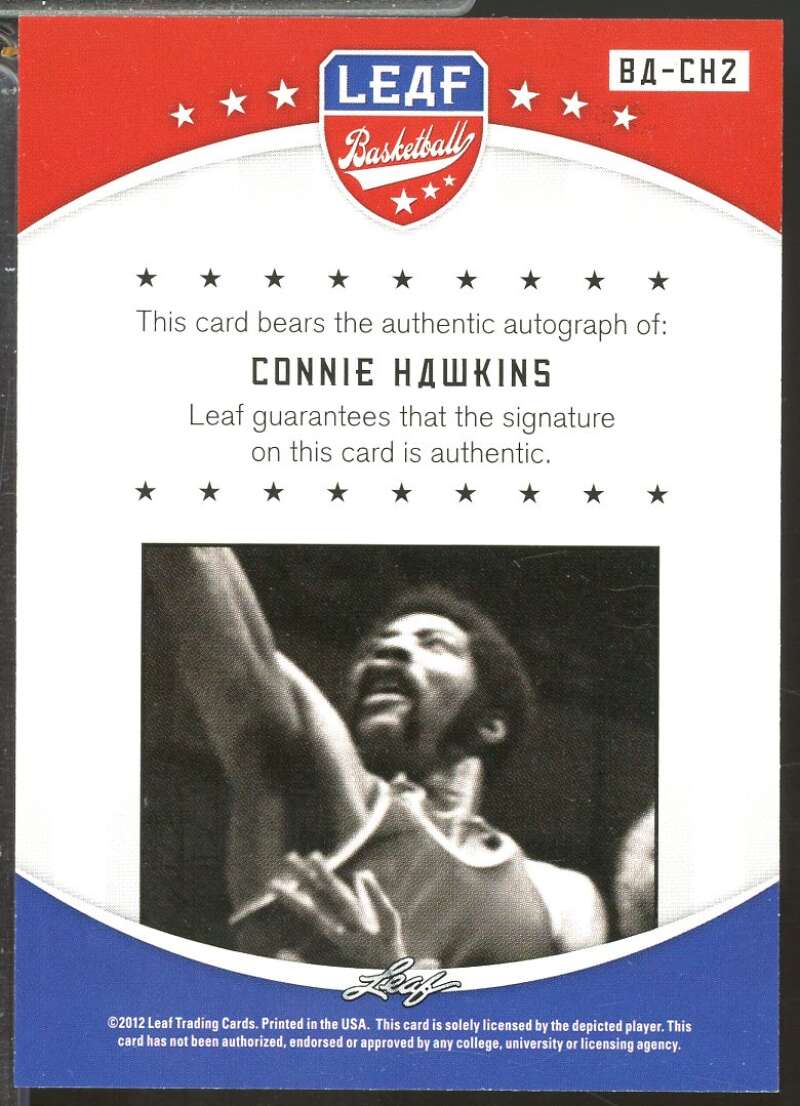 Connie Hawkins Card 2012-13 Leaf Autographs #CH2  Image 2