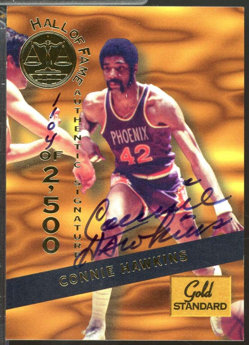 Connie Hawkins 1994 Signature Rookies Gold Standard HOF Autographs /2500 #11  Image 1